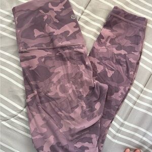 lululemon athletica align pink camo leggings for sale!